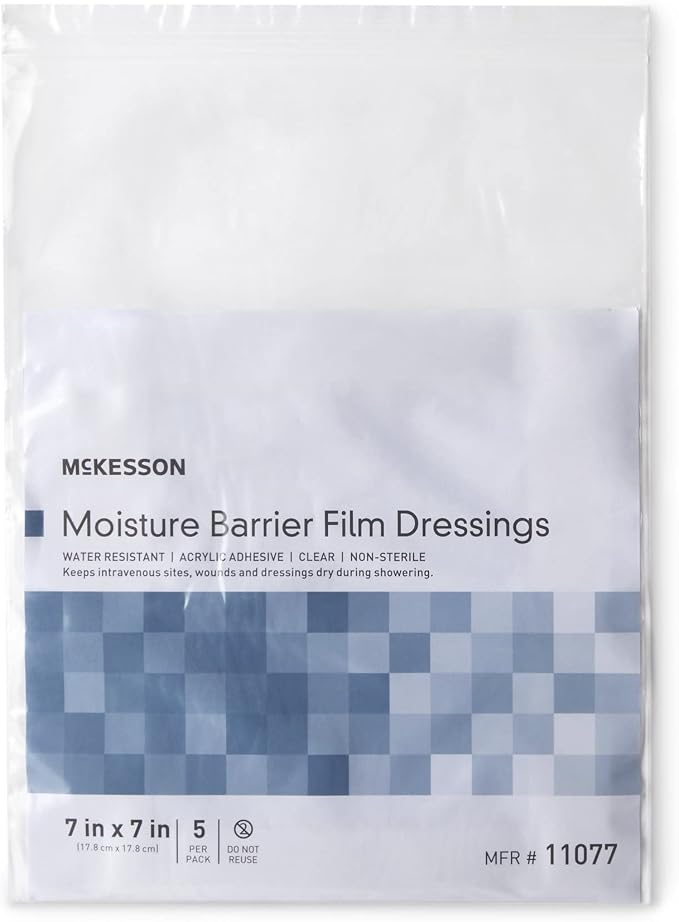 McKesson IV Site Barrier Protector, 7 in. x 7 in., Water-Resistant Adhesive Film - Image 9