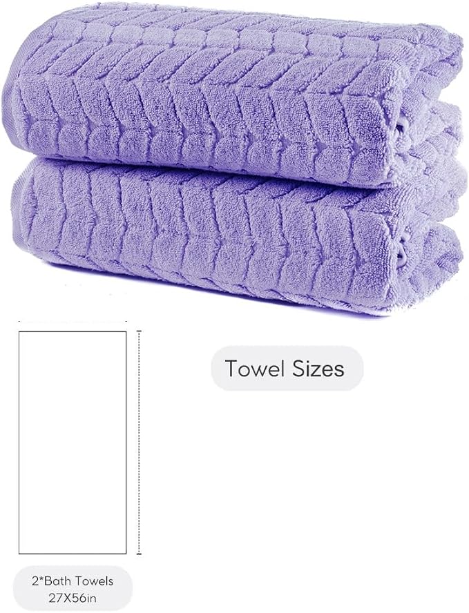 BAGNO MILANO Turkish Bath Towels, Soft Plush Jacquard Luxury Bath Towels - Image 2