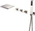 Wall Mount Tub Faucet Brushed Nickel by SUMERAINFAUCETS