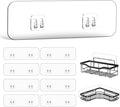 9-Pack Shower Caddy Adhesive Replacement, Transparent Adhesive Hooks Stickers by HAOBAOBEI