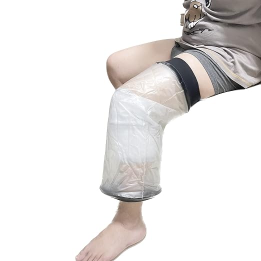 Knee Cast Shower Cover, Adult Knee Post Surgery Shower Sleeve, Waterproof Leg - Image 5