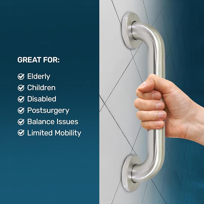 Highcraft Grab Bar for Bathtubs and Showers, Shower Grab Bars for Seniors and - Image 5