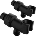 2PCS Universal Black Shower Arm Holder, Adjustable Mount Bracket by Pichrain