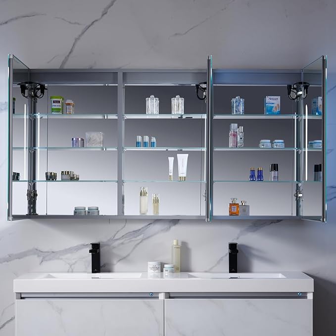 Blossom 60-Inch LED Lighted Mirror Medicine Cabinet - Image 6