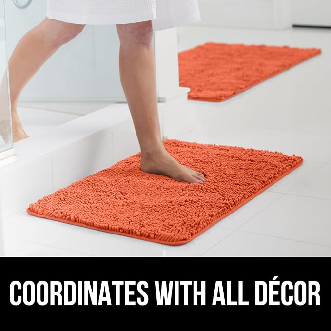 GORILLA GRIP Bath Rug Mat 36x24, Thick Soft Absorbent Chenille, Quick Dry - Image 9