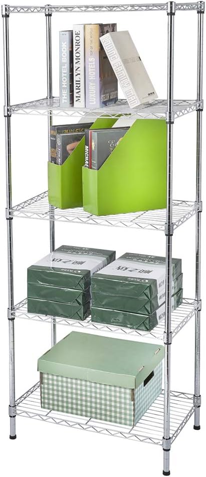 5 Tier Storage Racks Shelving, Heavy Steel Pantry Shelves, Adjustable Wire by Unknown