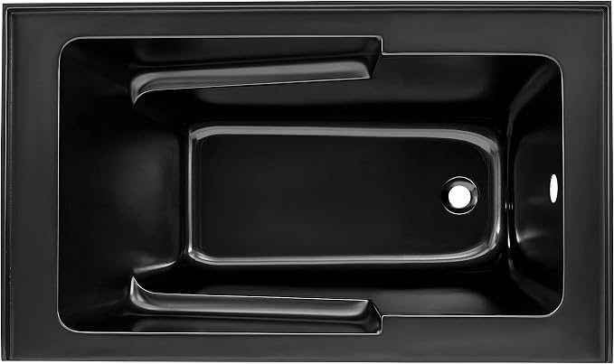 Voltaire 54 in. x 30 in. Acrylic Matte Black, Right-Hand Drain, Apron Bathtub - Image 9