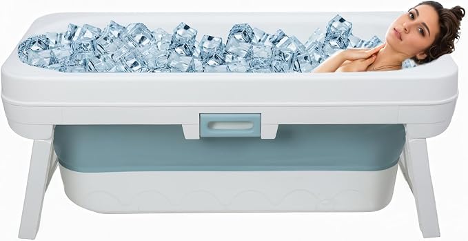 51 inch Portable Bathtub, Foldable Freestanding Bathtub, Japanese Soaking Tub by Unknown