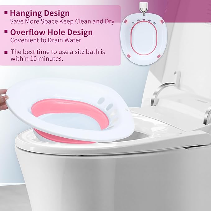 Electric Sitz Bath for Toilet Seat, for Hemorrhoids and Postpartum Care - Image 9