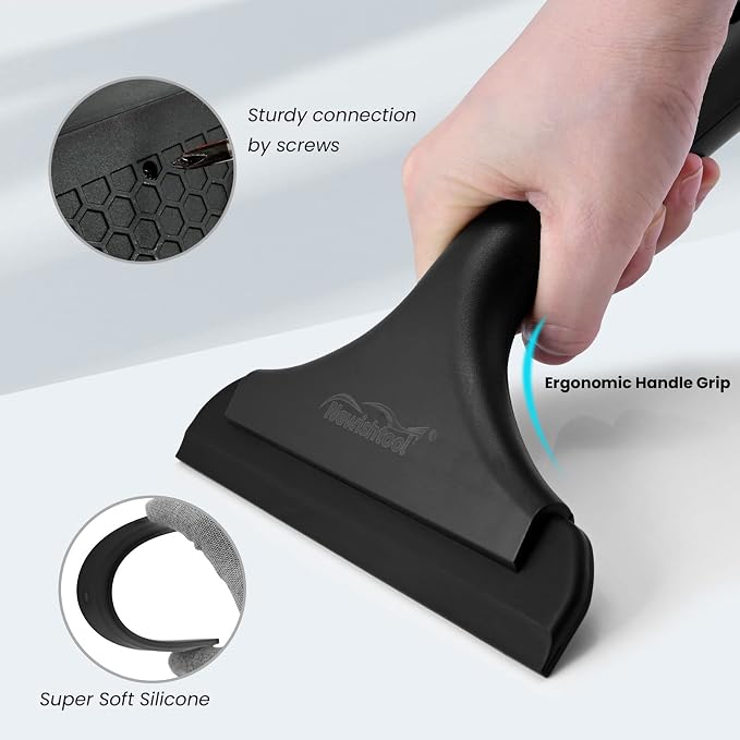 NEWISHTOOL Small Squeegee for Car Windshield, Side Mirrors, Glass Door Water - Image 2
