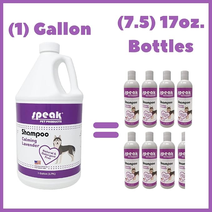 Natural Dog Shampoo with Pump, Calming Lavender, 1 Gallon - Image 4
