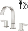 Aolemi Bathroom Faucets 3 Hole, 8 Inch Widespread Waterfall Bathroom Sink Faucet by Aolemi