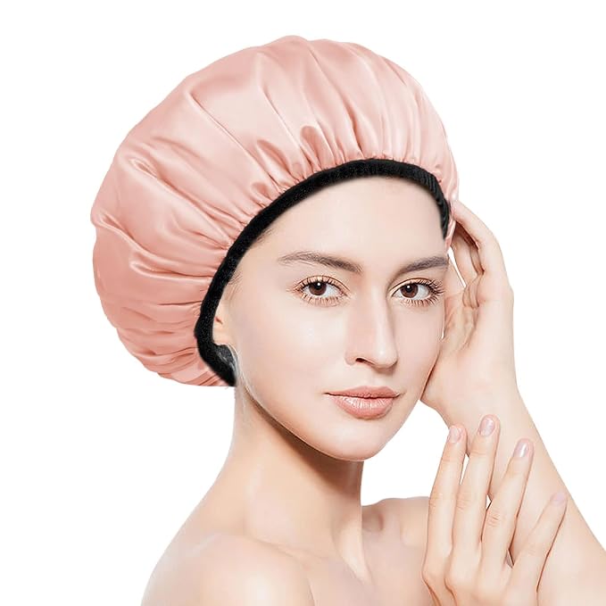 Aquior Shower Cap, Shower Cap for Women Reusable, Triple Layer Waterproof Bath - Image 7