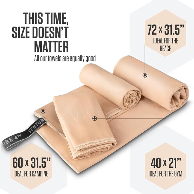 VENTURE 4TH Quick Dry Towel. Microfiber Travel Towel Ideal - Image 7