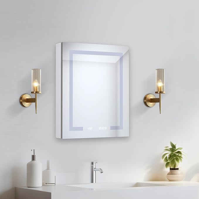 24" x 30" LED Lighted Medicine Cabinet - Image 9