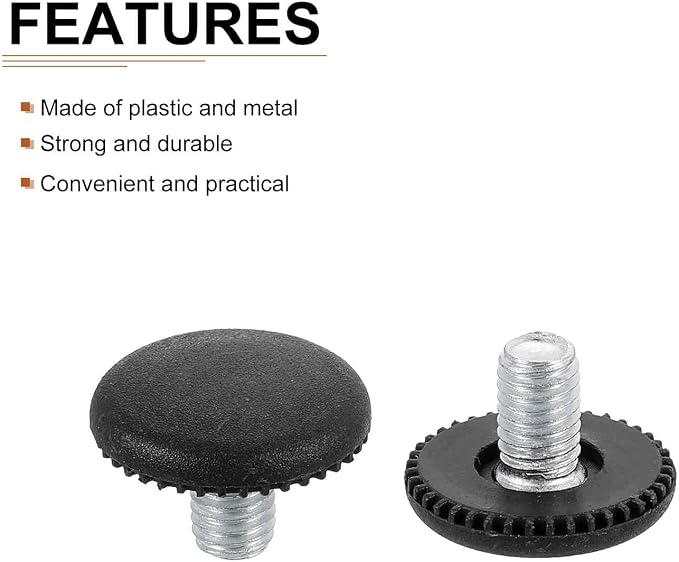 M8x10x25mm Screw on Furniture Glide Leveling Feet - Image 3