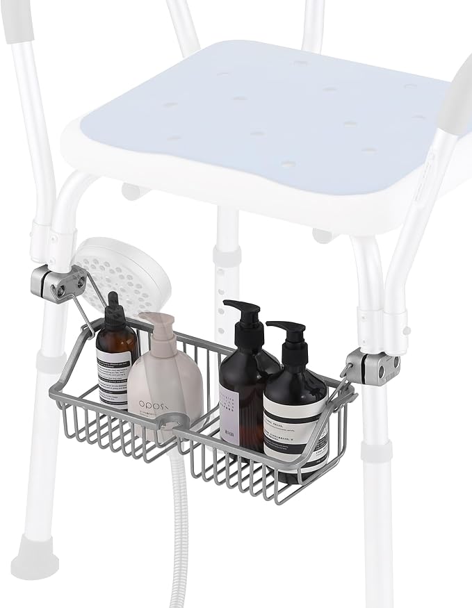 Rustproof Hanging Shower Caddy for Shower Chair, Stainless Steel Bathroom by OrgCreator