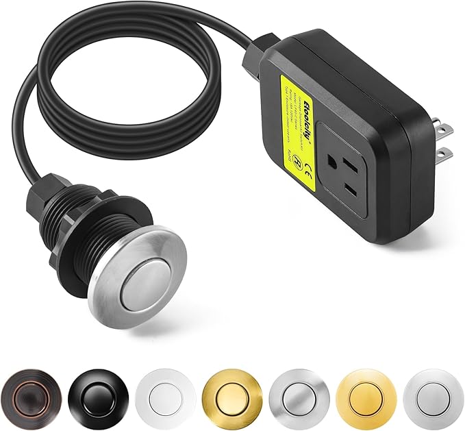 Garbage Disposal Air Switch Kit Sink Top Waste Disposal Stainless Steel Brushed by Etoolcity