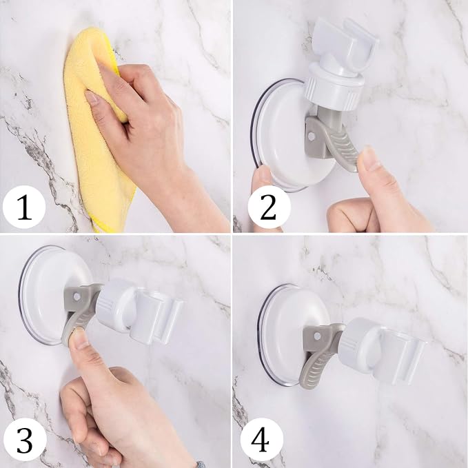 Zhehao Adjustable Shower Head Holder, Removable Suction Cup Shower Head Holder - Image 4