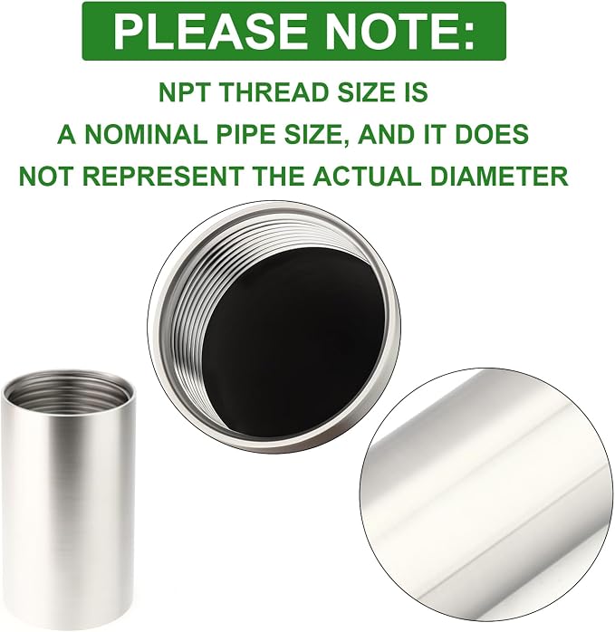 TAISHER 1PCS Stainless Steel Pipe Fittings, 1-1/4" NPT Female x 1-1/4" NPT - Image 4