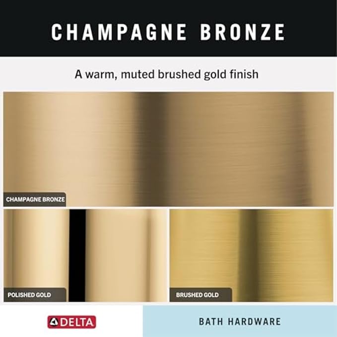 Delta Faucet 41836-CZ Contemporary Decorative Grab Bar, Champagne Bronze - Image 3