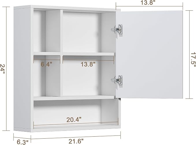 ChooChoo Bathroom Wall Mirror Cabinet, Medicine Cabinet - Image 2