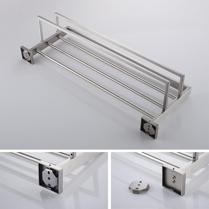 KOKOSIRI Towel Rack 20 Inches Bathroom Towel Shelves - Image 6