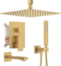 Iriber Ceiling Brushed Gold Rain Shower System by Iriber