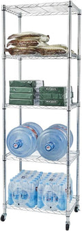 5 Tier Storage Racks Shelving, Heavy Steel Pantry Shelves, Adjustable Wire by Unknown