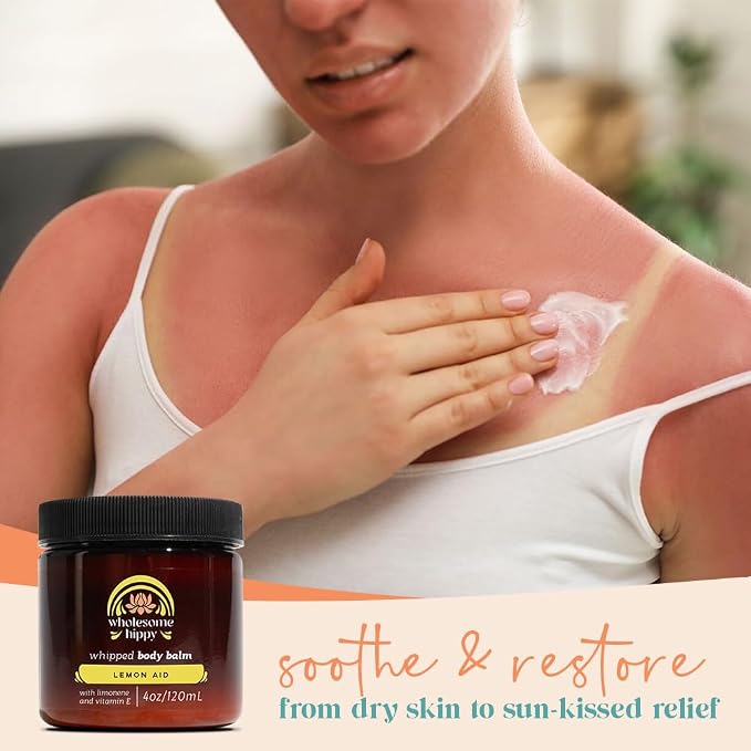 WHOLESOME HIPPY Lemon-Aid Whipped Wonder Balm – Natural Lemon Lime Moisturizer - Image 4