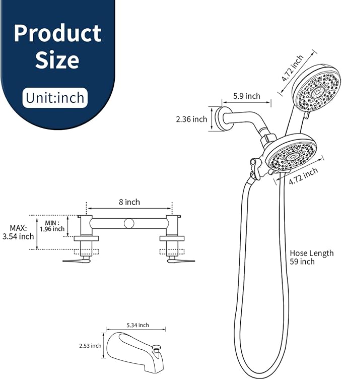 2 Handle Shower Faucet Set - Image 9