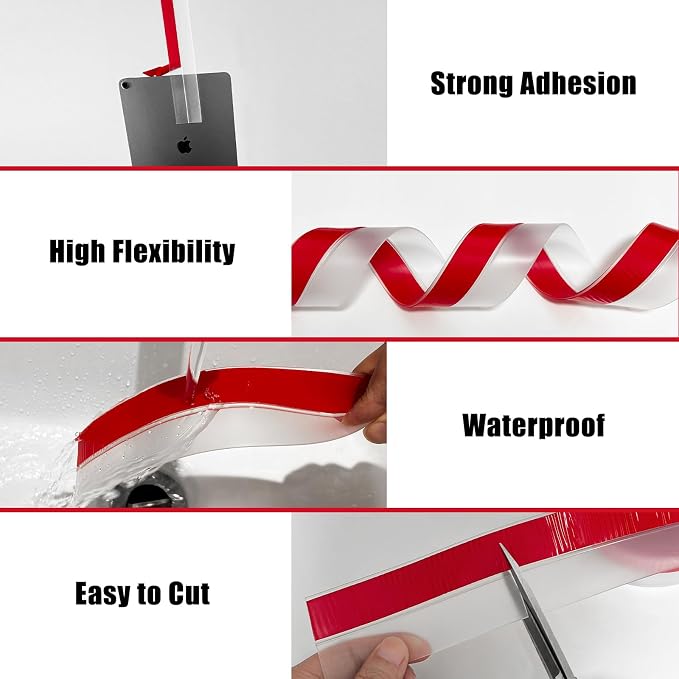 Wide Silicone Weather Stripping, 2 inch x 20 Ft Door Draft Stopper, Silicone - Image 5