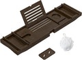 Bamboo Bathtub Tray for Luxury Bathroom, Expandable Premium Bath Tray w/Soap by ZHUOYUE