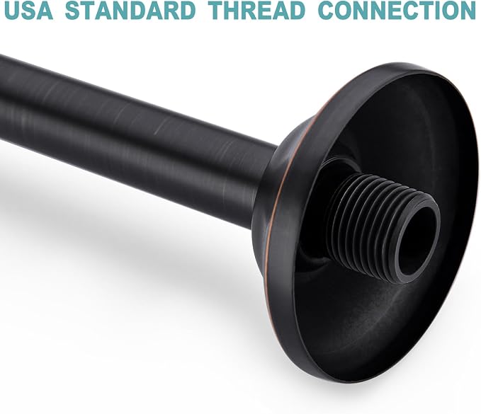 BESTILL 16 Inch L-Shaped Shower Head Extension Arm, Shower Arm and Flange - Image 5