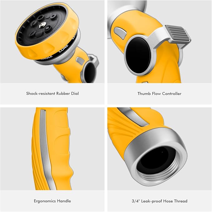 RESTMO Hose Nozzle Heavy Duty, Metal Water Hose Sprayer - Image 7