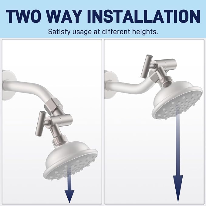 YDmeet All Metal Shower Head Adapter, 360 ° Adjustable Shower Head Extension - Image 5