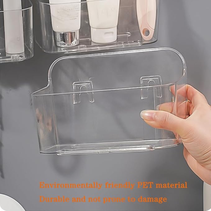 Adhesive Wall Mount Organizer Box, Acrylic Shelves - Image 6
