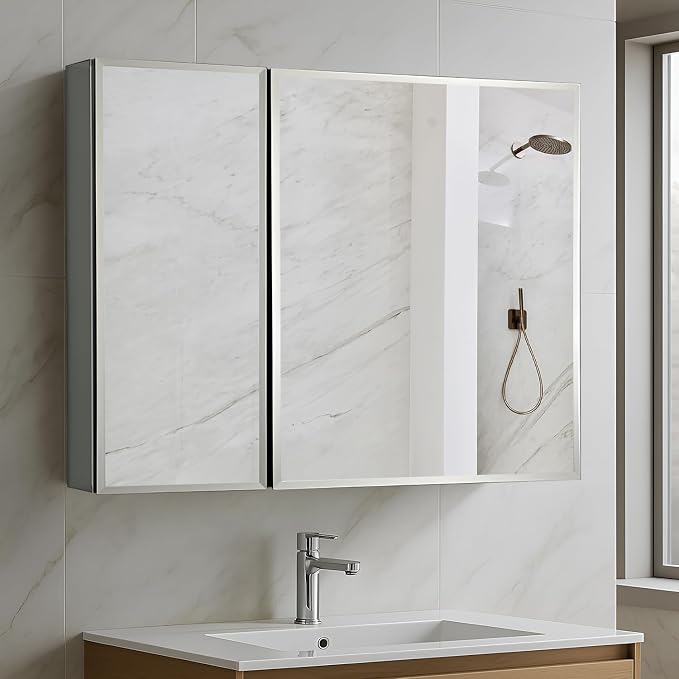 Blossom 30x26 Inch Aluminum Medicine Cabinet by BLOSSOMKitchenBath