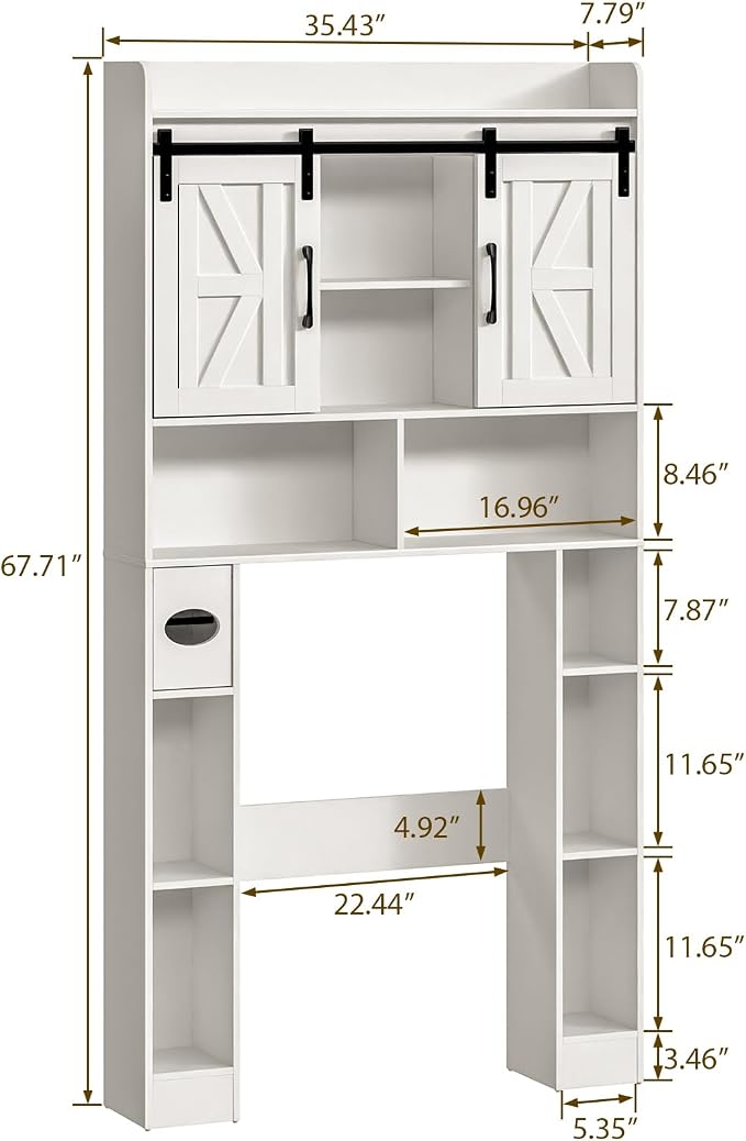 Farmhouse Storage Cabinet Over Toilet - Image 2
