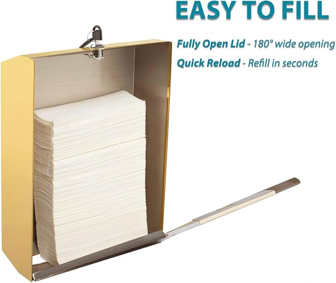 Commercial Paper Towel Dispenser Gold - Image 3