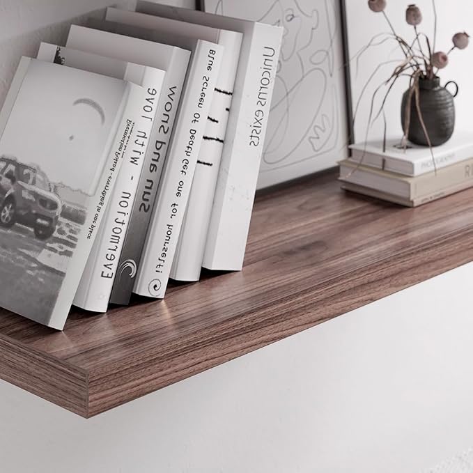 Floating Shelf, 24 in W x 12.75 in D x 2 in H Wooden Floating Wall Shelf - Image 8