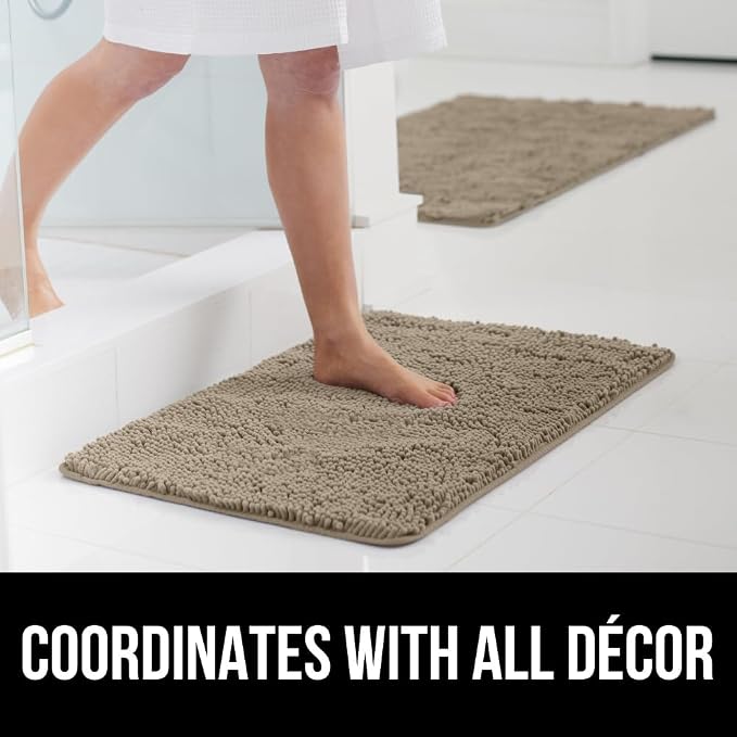 GORILLA GRIP Bathroom Rug Sets, Soft Chenille 2 Piece Area Rugs Set, Toilet - Image 9