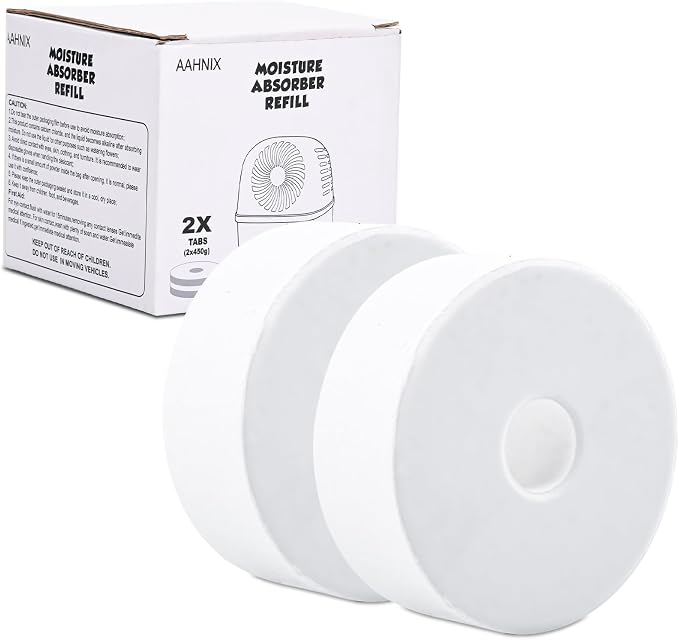 pack of 2 Moisture Absorber Refills Tablets, 15.9oz-4"H×1.6"W mini dehumidifier by Unknown