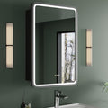 Medicine Cabinet with LED Lights and Mirror, 28 x 20 Inch Wall or Recessed by HBEZON