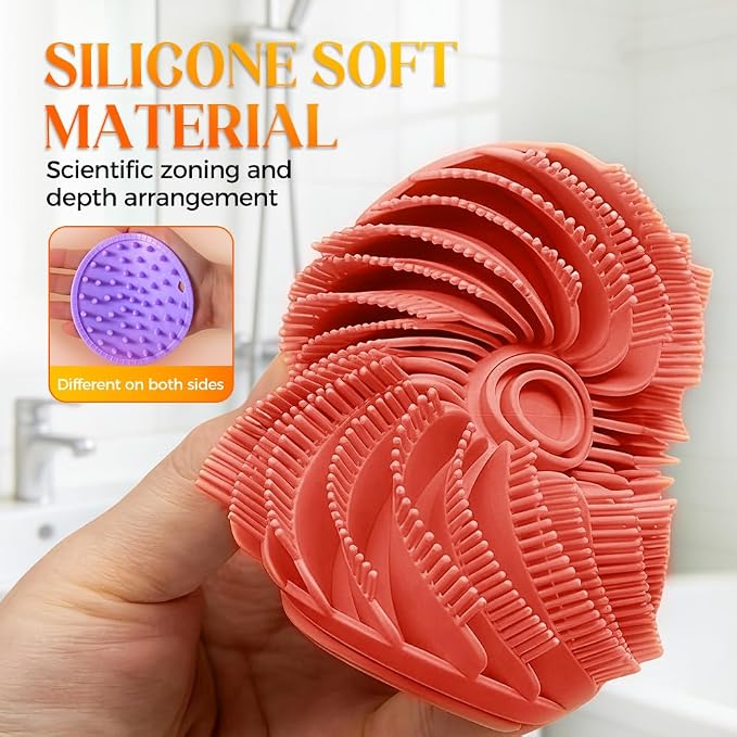 2 in 1 Silicone Body Scrubber & Scalp Scrubber, 2026 Upgrade Handheld Shower - Image 5