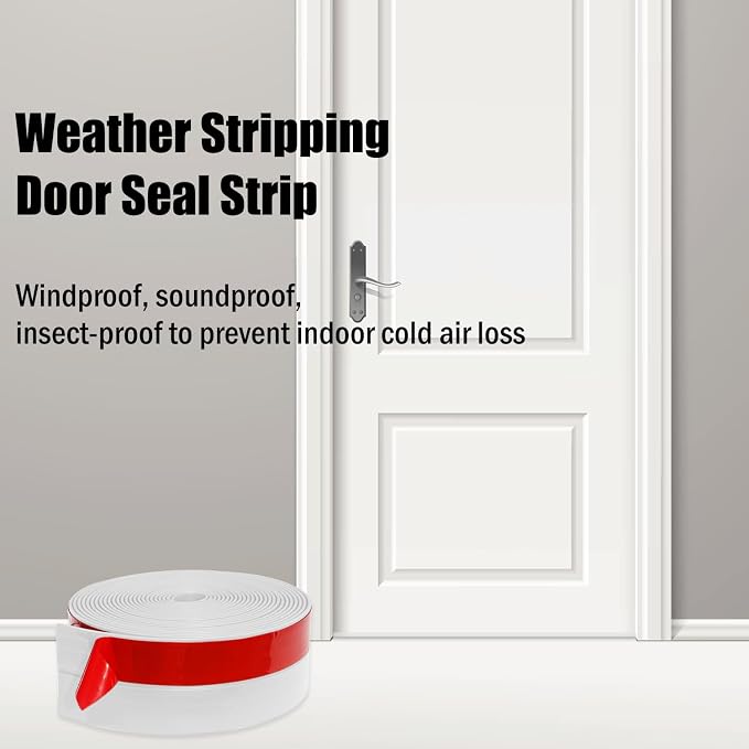 Wide Silicone Weather Stripping, 2 inch x 20 Ft Door Draft Stopper, Silicone - Image 3