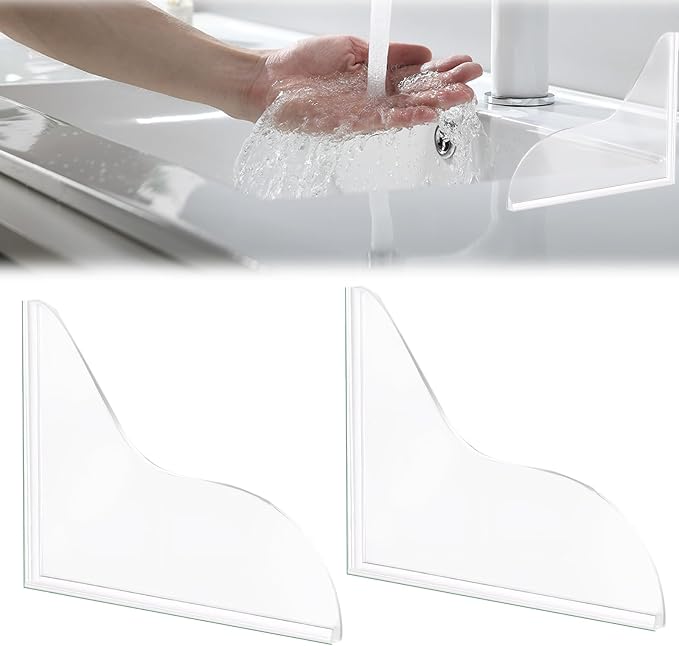 braxan 2 Pcs Splash Guard for Bathtub and Shower, Waterproof Shower Corner by Unknown