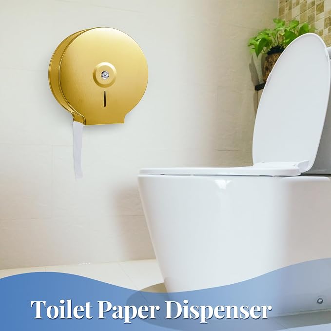 Mifoci 2 Pcs Industrial Toilet Paper Holder Commercial Roll Dispenser Wall - Image 7