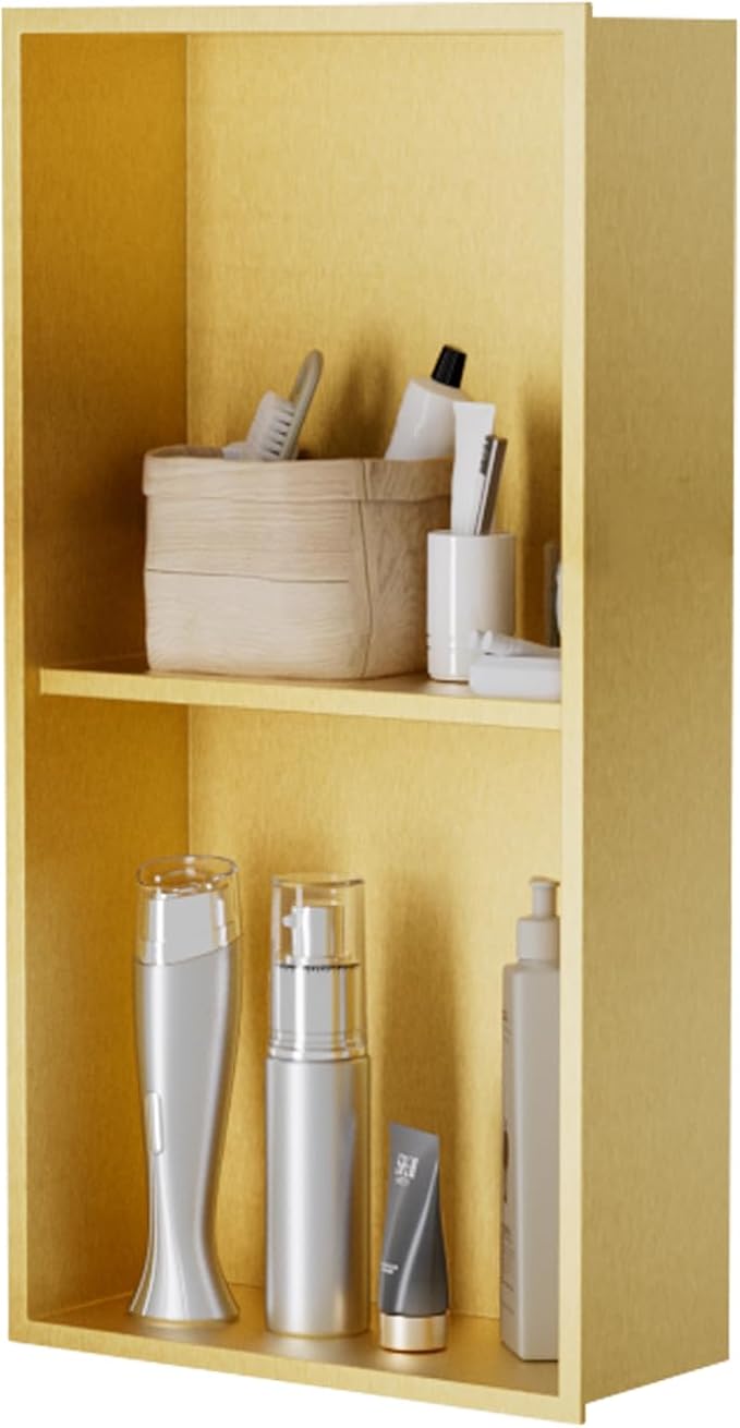 Non Tile Tube Niche Boxes for Showers, Bathroom Niche Double Shelves, Stainless - Image 8