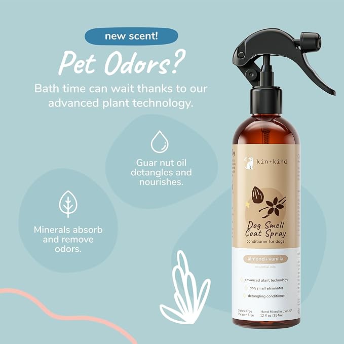 kin+Kind Dry Shampoo and Deodorizing Spray Bundle- Waterless Dog Shampoo & Pet - Image 2
